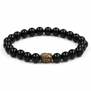 Black Onyx Buddha Om Charm Bracelet-Your Soul Place